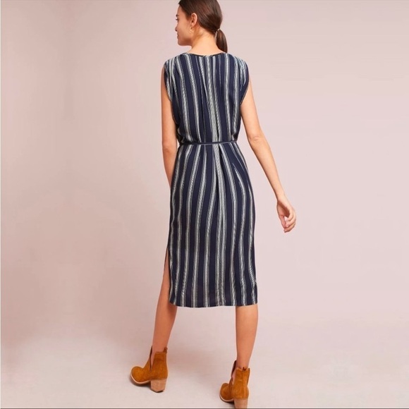 Anthropologie Porridge navy white stripe dress sundress - Picture 4 of 6
